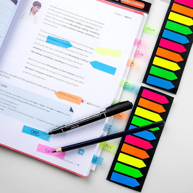 Ericter Store 1200 Pcs Sticky Tabs Page Markers Sticky Index Tabs, Arrow Flag Tabs - 10 Primary Color Tabs Page Flag Markers Bookmarks Book Tabs for Annotating Books - Image 5